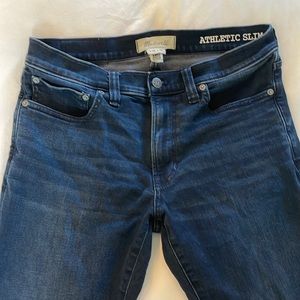 Mens Madewell Athletic Slim cut jeans. Dark blue wash. Worn only 1 time!